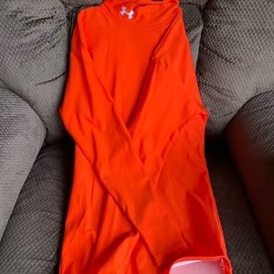 Orange Under Armour Cold Gear base layer, Like New condition